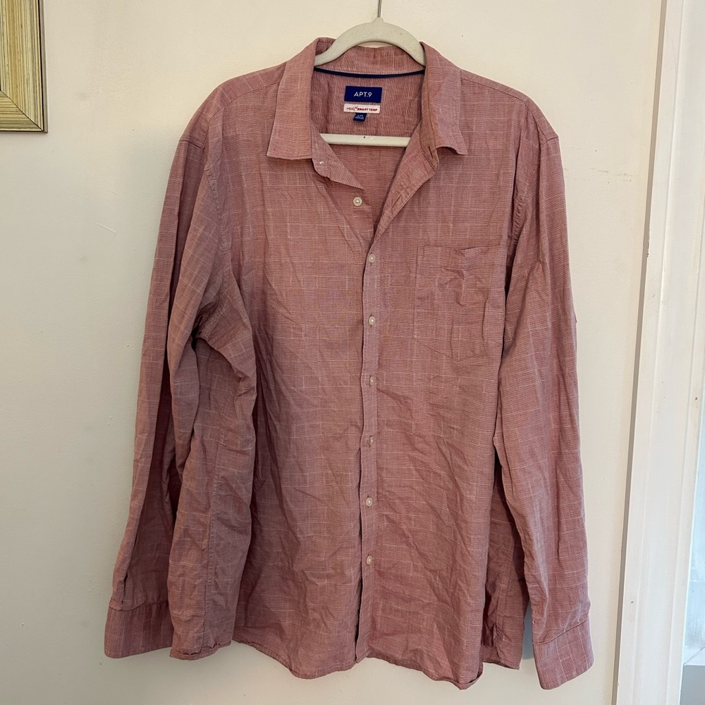 Apt. 9 Red Button Down Dress Shirt